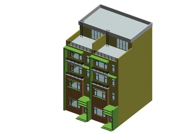 city - stylish townhouse 07 3D Model .c4d .max .obj .3ds .fbx .stl .blend 