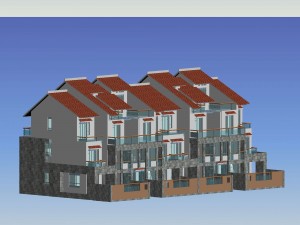 city - stylish townhouse 09 3D Model