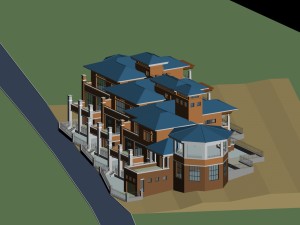 city - stylish townhouse 12 3D Model