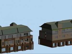 城市 - 时尚联排别墅 13 3D 模型