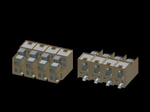 city - stylish townhouse 15 3D Model