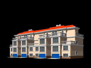 city - stylish townhouse 16 Modello 3D