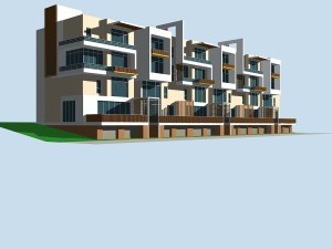 city - stylish townhouse 17 3D Model