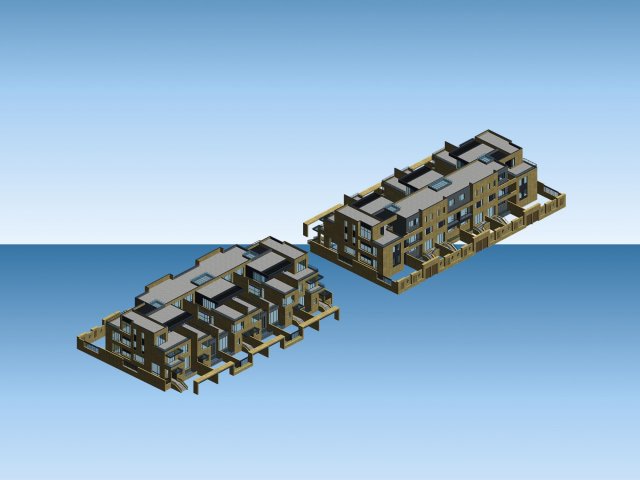 city - stylish townhouse 21 3D Model .c4d .max .obj .3ds .fbx .stl .blend