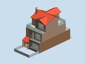 city - stylish townhouse 24 3D-Modell