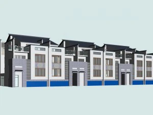 kota - townhouse bergaya 27 Model 3D