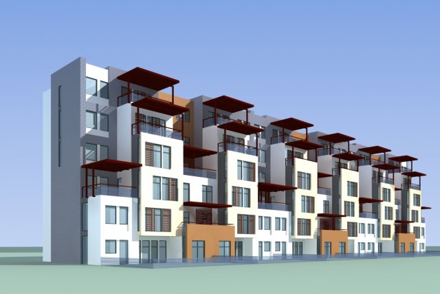 city - stylish townhouse 31 Modèle 3D .c4d .max .obj .3ds .fbx .stl .blend 