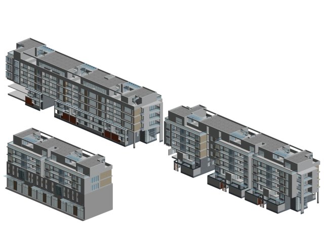 city - stylish townhouse 33 3D 模型 .c4d .max .obj .3ds .fbx .stl .blend 