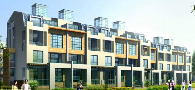 city - stylish townhouse 39 3Dモデル .c4d .max .obj .3ds .fbx .stl .blend