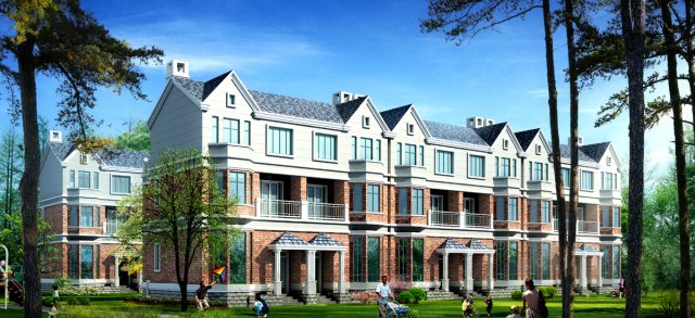 city - stylish townhouse 42 Modèle 3D .c4d .max .obj .3ds .fbx .stl .blend 