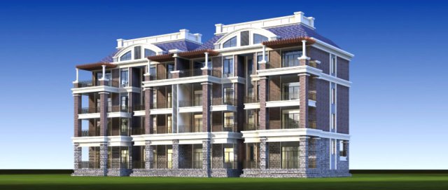 city - stylish townhouse 43 Modèle 3D .c4d .max .obj .3ds .fbx .stl .blend 