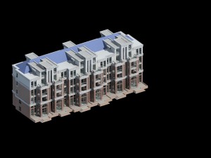 city - stylish townhouse 46 3D Model
