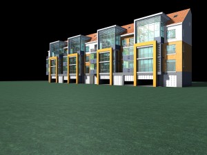 city - stylish townhouse 47 3D Model