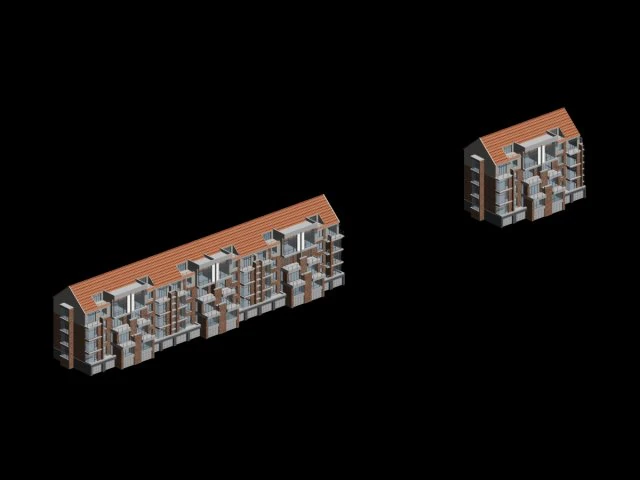 city - stylish townhouse 48 3D Model .c4d .max .obj .3ds .fbx .stl .blend 