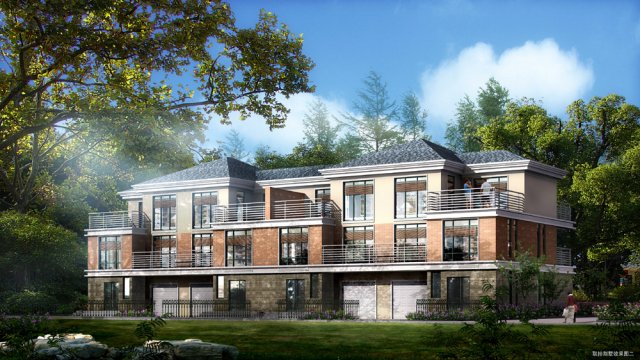 city - stylish townhouse 49 3D 모델 .c4d .max .obj .3ds .fbx .stl .blend 