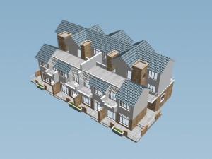 city - stylish townhouse 50 Modèle 3D
