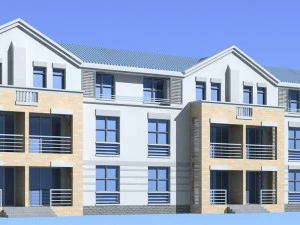 город - стильный таунхаус 52 3D Модель