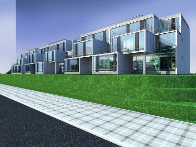 city - stylish townhouse 54 3D Model .c4d .max .obj .3ds .fbx .stl .blend 