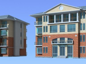 city - stylish townhouse 59 3D Model