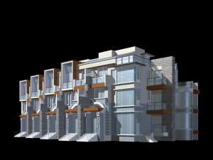 город - стильный таунхаус 66 3D Модель