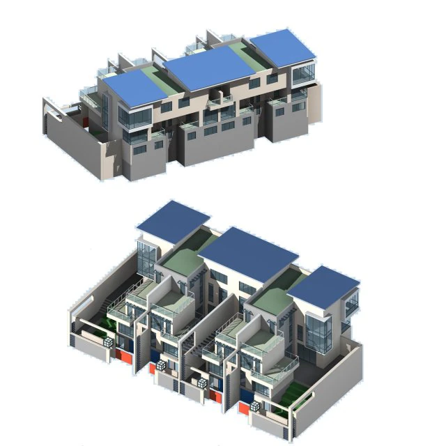 city - stylish townhouse 68 3D Model .c4d .max .obj .3ds .fbx .stl .blend