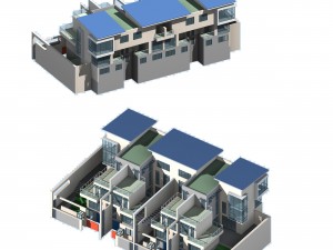 city - stylish townhouse 68 3D Model
