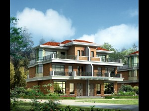 city - stylish two-seat villa 04 3D Модель