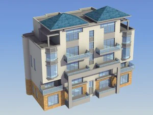 シティ - スタイリッシュな2人掛けヴィラ 06 3Dモデル