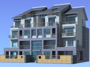 city - stylish two-seat villa 11 3D Model