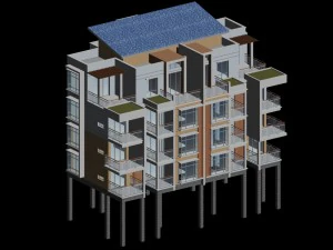 stad - stijlvolle villa met twee zitplaatsen 20 3D Model