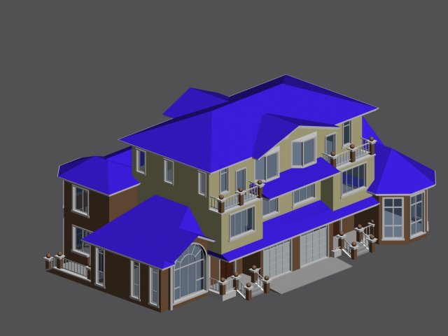 city - stylish two-seat villa 23 Modelo 3D .c4d .max .obj .3ds .fbx .stl .blend 