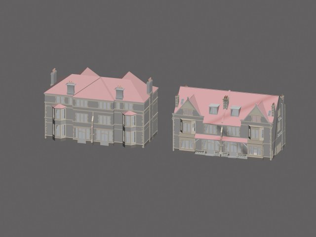 city - stylish two-seat villa 29 3D Modell .c4d .max .obj .3ds .fbx .stl .blend