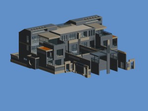 city - stylish two-seat villa 30 3D मॉडल