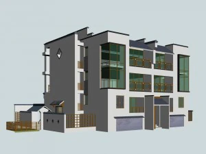 city - stylish two-seat villa 38 3D Model