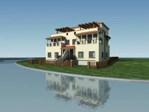 şehir - şık iki kişilik villa 39 3D Model