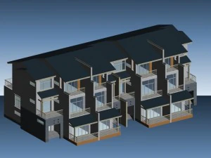 miasto - stylowa willa dwumiejscowa 41 Model 3D