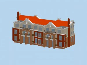 ciudad - elegante villa de dos plazas 43 Modelo 3D