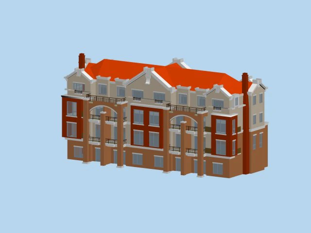 city - stylish two-seat villa 44 3D Model .c4d .max .obj .3ds .fbx .stl .blend 