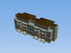 シティ - スタイリッシュな 2 人掛けヴィラ 45 3Dモデル
