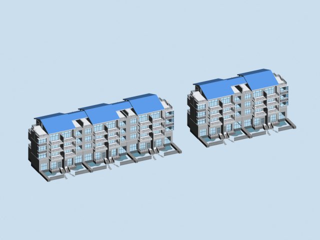 city - stylish two-seat villa 46 3D 모델 .c4d .max .obj .3ds .fbx .stl .blend 