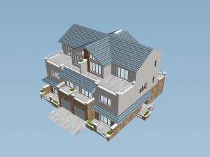 city - stylish two-seat villa 49 3D 模型