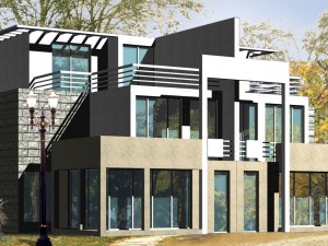 city - stylish two-seat villa 52 Modello 3D