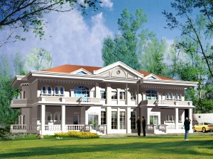 city - stylish two-seat villa 55 3D Model