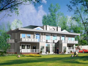 city - stylish two-seat villa 56 3D Model