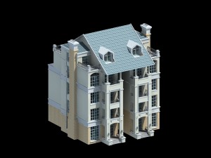 city - stylish two-seat villa 58 3D Model