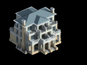 city - stylish two-seat villa 59 3D Model