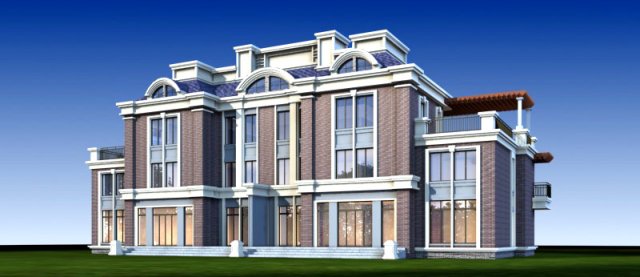 city - stylish two-seat villa 64 Modello 3D .c4d .max .obj .3ds .fbx .stl .blend 