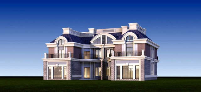 city - stylish two-seat villa 65 Model 3D .c4d .max .obj .3ds .fbx .stl .blend