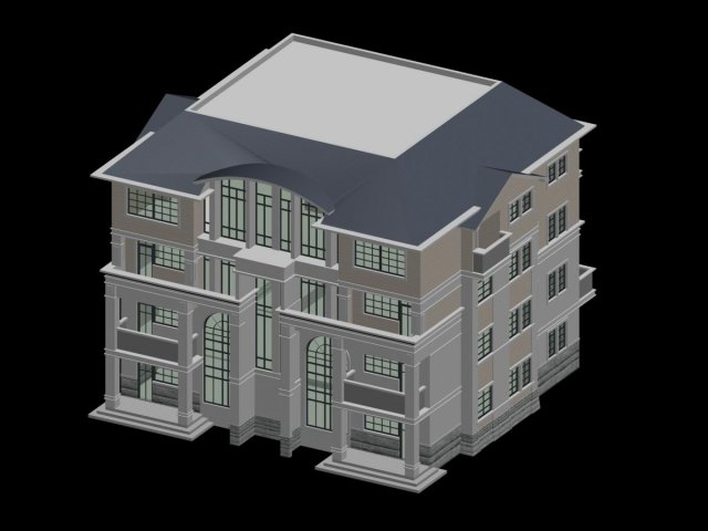 city - stylish two-seat villa 66 3D Model .c4d .max .obj .3ds .fbx .stl .blend 
