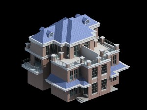 city - stylish two-seat villa 68 3D मॉडल